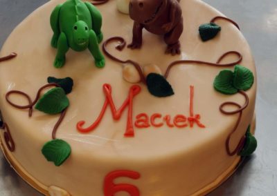 Birthday cake with a dinosaurs - Custom Cakes for Special Order by Sweet Wentzl Cafe & Confectionery, Cakes and Pastries, Krakow