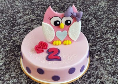 Birthday cake with an owl - Custom Cakes for Special Order by Sweet Wentzl Cafe & Confectionery, Cakes and Pastries, Krakow