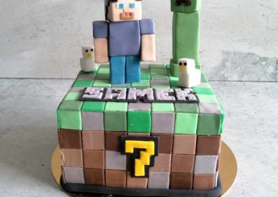 Birthday cake from Minecraft - Custom Cakes for Special Order by Sweet Wentzl Cafe & Confectionery, Cakes and Pastries, Krakow