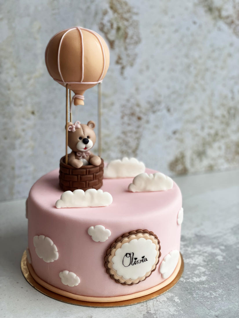 Birthday cake with a teddy bear for a girl - Custom Cakes for Special Order by Sweet Wentzl Cafe & Confectionery, Cakes and Pastries, Krakow