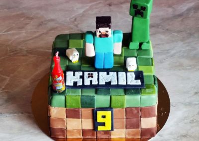 Tort na specjalne zamówienie Minecraft - cukiernia Słodki Wentzl Kraków