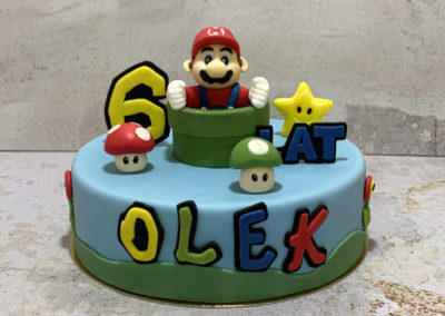 Tort urodzinowy Super Mario na specjalne zamówienie - cukiernia Słodki Wentzl Kraków